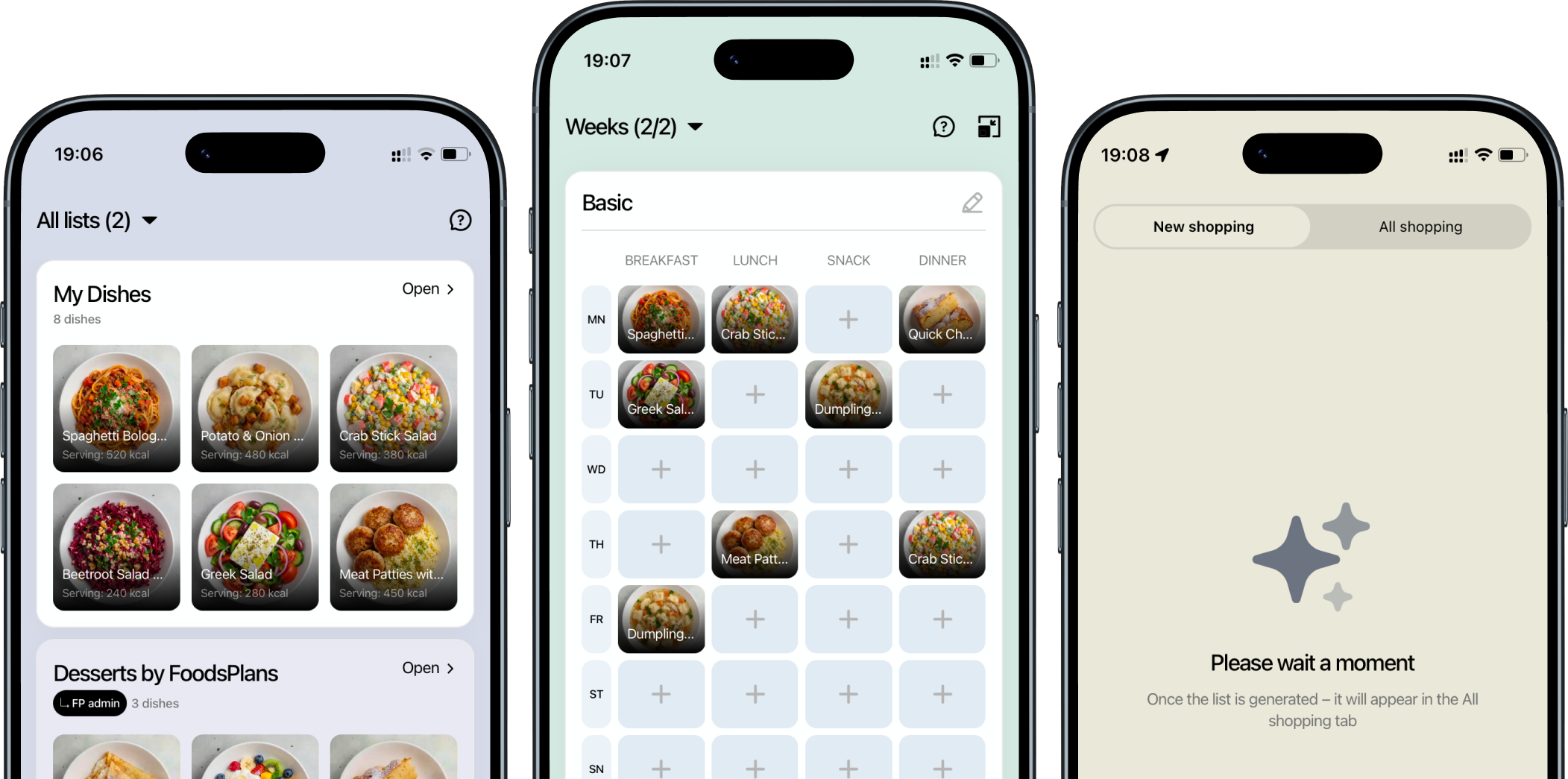 FoodsPlans app preview